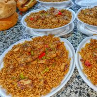 أرز أبيض أو خلطة شاورما فراخ