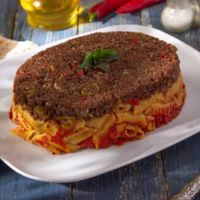 مكرونه فرن لحمة